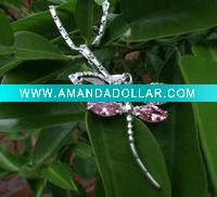 Wholesale costume jewelry fashion diamond dragonfly jewelry