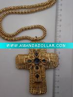 Wholesale fashion costume big cross necklace jewelry