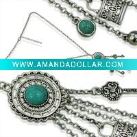 Bohemia turquoise costume jewelry