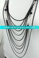 Wholesale Shiny beads sweater necklace pendant costume jewelry