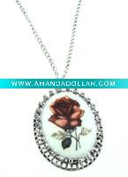 Wholesale costume jewelry flower pendant