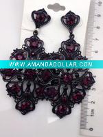 fashion gem costume jewelry earring