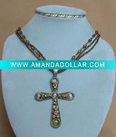 Wholesale Costume jewelry cross necklace NKE1915