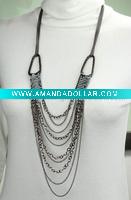 Wholesale Hot women alloy chains pendant costume jewelry necklace