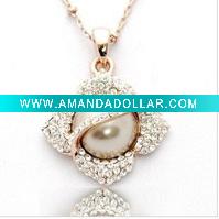 Wholesale fashion pendant necklace,pearl necklace,flower pendant,different types of necklaces,pearl necklace costume jewelry