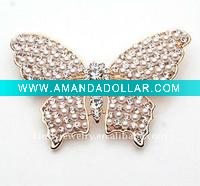 Wholesale butterfly shape pearls pin costume brooch