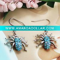 Wholesale 2011 the most popular fashion costume jewelry alloy crystal earrings