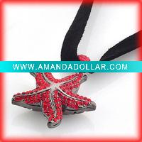 Wholesale seastar alloy necklace/costume jewelry/jewelry manufacture