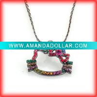 Wholesale lovely cat alloy necklace/costume jewelry/jewelry manufacture
