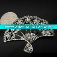 Cheap rhinestone costume jewelry pin