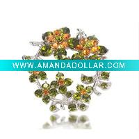 Wholesale 2011 Newest hot fashion flower brooch,full crystal brooch,fashion costume jewelry