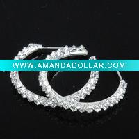 Wholesale costume earring/fashion crystal jewelry