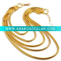 Wholesale Fashion alloy pendant chain necklace jewelry