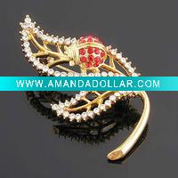 Wholesale 2011 Newest hot fashion leaf brooch,fashion costume jewelry