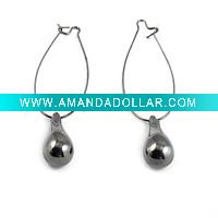 Wholesale 2011 the most popular fashion costume jewelry silvery earrings