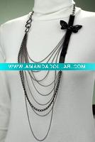 Wholesale womens bowknot long costume jewelry necklace