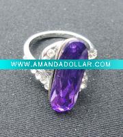 Wholesale Costume jewelry fashion crystal finger rings