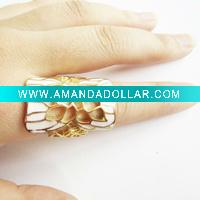 Wholesale fashion new design antique crytal ring ,costume jewelry