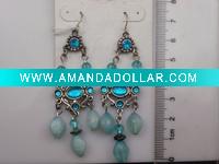 fashion blue costume jewelry earring
