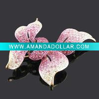 Wholesale 2011 Newest hot fashion leaf brooch,full crystal brooch,fashion costume jewelry