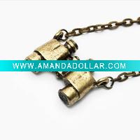 fashion alloy Binoculars pendant necklace