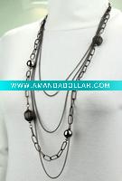 Wholesale Round balls long pendant costume jewelry chain necklace