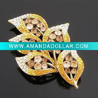 Wholesale 2011 Newest hot fashion leaf brooch,fashion costume jewelry