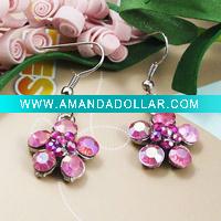 Wholesale 2011 the most popular fashion costume jewelry pink earring