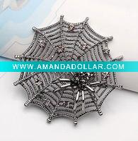 Wholesale spider alloy rhinestones animal pin costume brooch jewelry