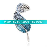 Wholesale 2011 Newest hot fashion leaf brooch,fashion costume jewelry