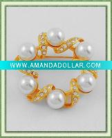 Wholesale Costume jewelry of pearl style brooch