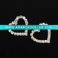 Wholesale fashion crystal earring/heart earring,costume jewelry