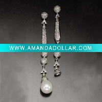 Wholesale YCEAR1753 Rhodium Plated Costume Jewelry