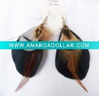 Wholesale enchanting feather / plume earrings jewelry