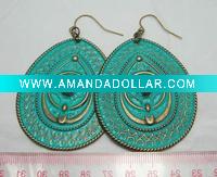 metal earring with epoxy