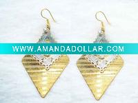 Wholesale Trendy Brass made gold plated dangle earrings