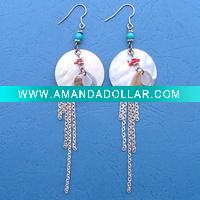 Fashion Shell/Chain Earrings EAO1043