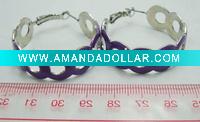 Metal round earring