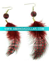 Wholesale costume jewelry feather earrings