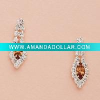 Wholesale cz stone fashion earring jewelry ,high quality costume jewelry