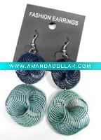 charm conical cubic dangling earrings