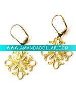 Wholesale Earrings, Gold Tone Drop Earrings