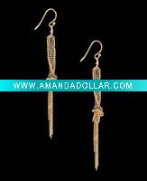 Wholesale Earrings, Stunning Knot Chain Earrings