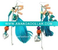 Wholesale costume jewelry long chain earrings