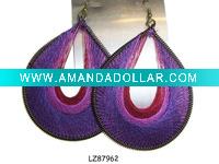 Wholesale costume earrings / fabric earrings / fantasy earrings