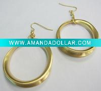 charm hoop with pendant earring