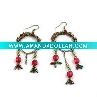 Wholesale Costume jewelry fashion red earrings accessory