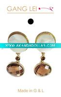 Wholesale fashion alloy jewelry earrings/costume jewelry strass/fashion dangle earrings