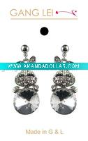 Wholesale fashion alloy jewelry earrings/costume jewelry strass/fashion dangle earrings