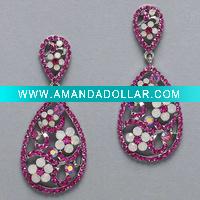 Wholesale fashion Pink tone Dangle earring
